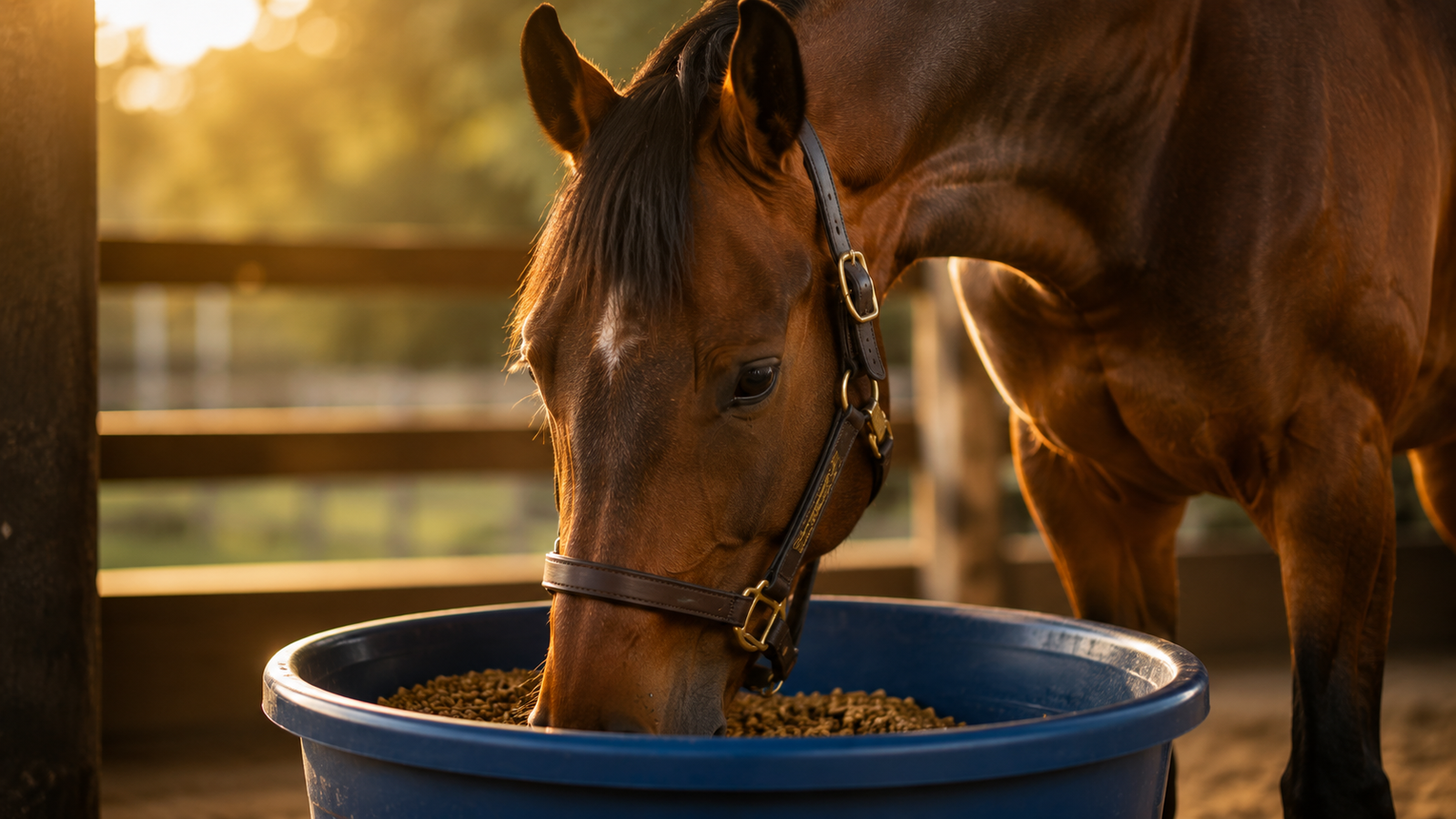 Cavalo se alimentando
